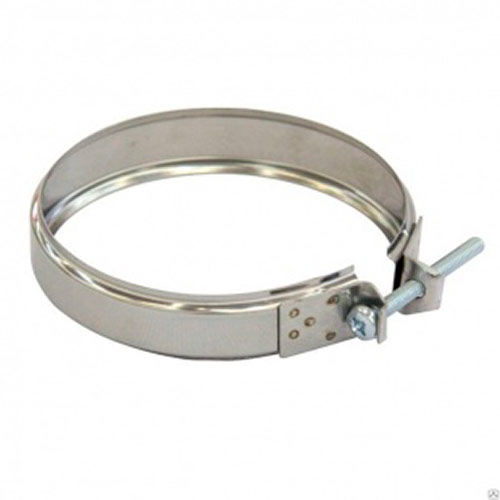 Хомут для дымохода 100 Нз 0,5мм нержавейка