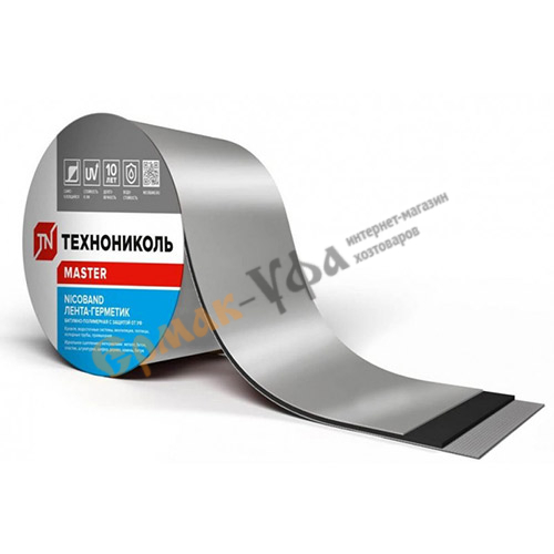 Лента самоклеющаяся герметизирующая NICOBAND,длина 3м,ширина 5см,цвет серебристый
