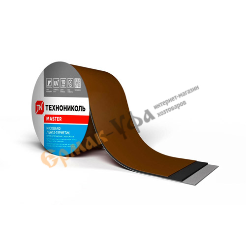 Лента самоклеющаяся герметизирующая NICOBAND,длина 3м,ширина 7,5см,цвет коричневый