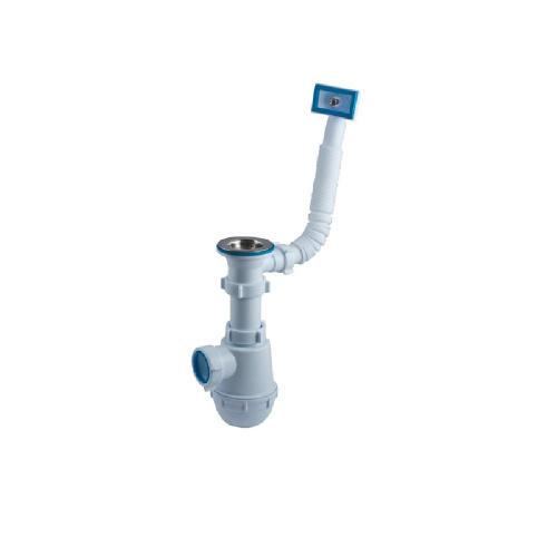 Сифон д/мойки с большой горловиной кругл..перел.В426 с гиб. труба 40х50