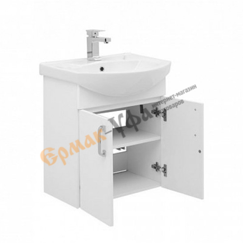 Тумба+Раковина Элеганс 600 две двери, белый