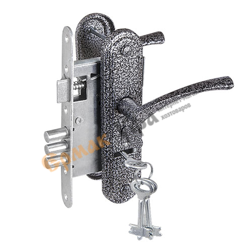 Замок врезной ЗВ-9.1-01 Омега зенит (серебро)с /руч