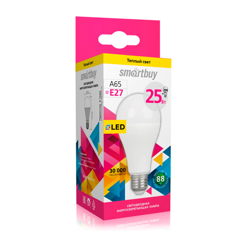 Лампочка светодиодная E27 20Вт 6000К Smartbuy шар