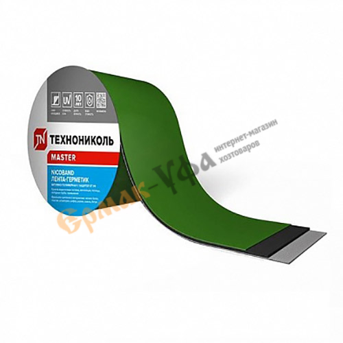 Лента самоклеющаяся герметизирующая NICOBAND,длина 3м,ширина 5см,цвет зеленый