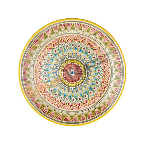 Тарелка Ляган 380мм плоский Узбекистан (ручная роспись)