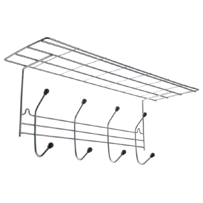 Вешалка настанная 4 крючка с полкой  400*238*268 Ника