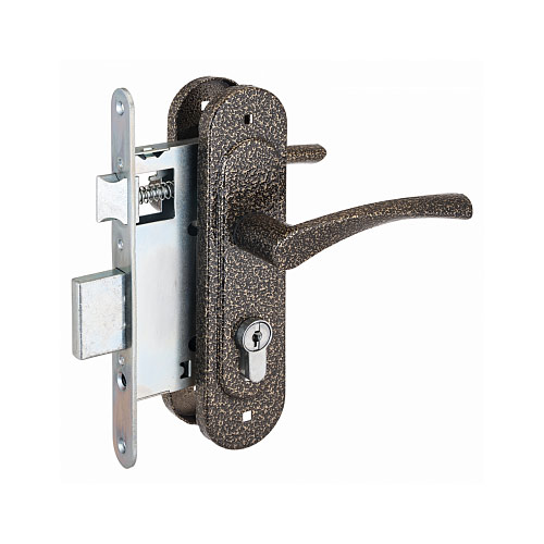 Замок врезной Птимаш 3В4-3.07 бронза с/руч