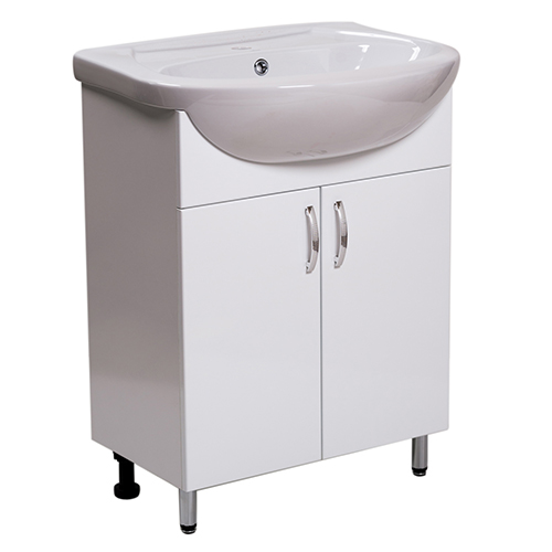 Тумба+Раковина ERICA (Эрика) 500 бел 2 двери