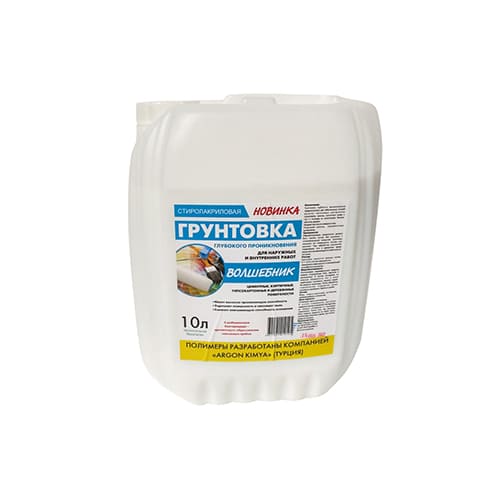 Грунт пропиточный глубокого проникновения 10л "Волшебник" (грунтовка)