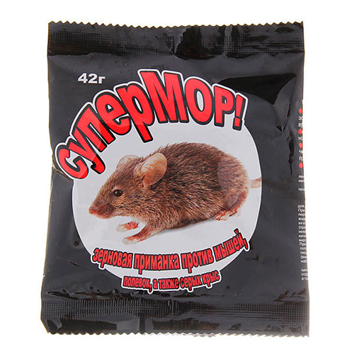 Средство от мышей Супермор Грызунофф тесто 42гр/1/50