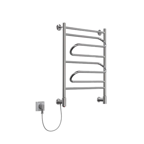 Полотенцесушитель электр. 50*60 нерж. Ривьера-Э лесенка, К-кнопка, слева