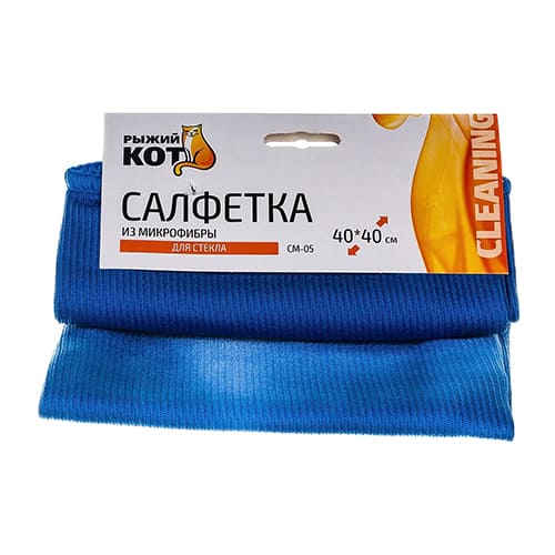 Салфетка для стекла Рыжий Кот 40х40см
