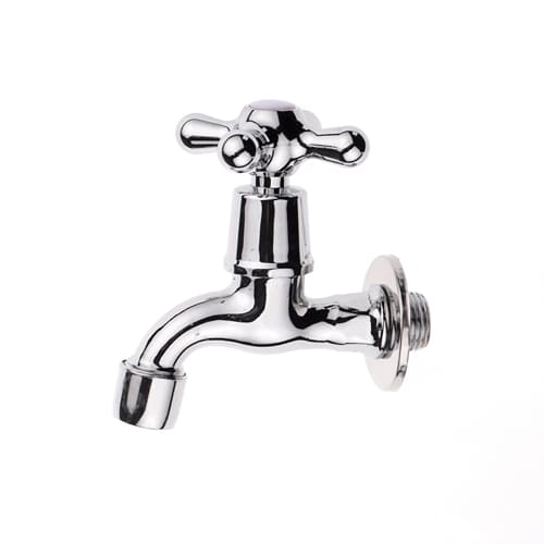 Кран водоразборный короткий нос 9609-В130 крест 1/2