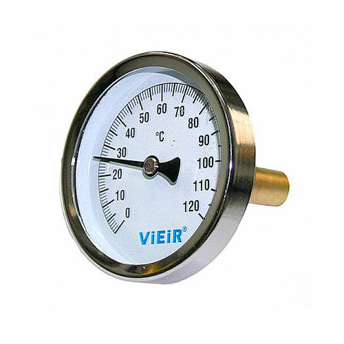 Термометр биметаллический с гильзой VIEIR YL18 1/2 120°C