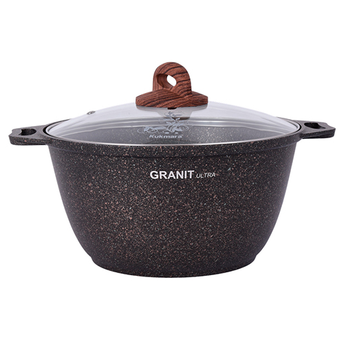 Кастрюля 2,0л с стеклянной крышкой АП KUKMARA линия "Granit ultra"