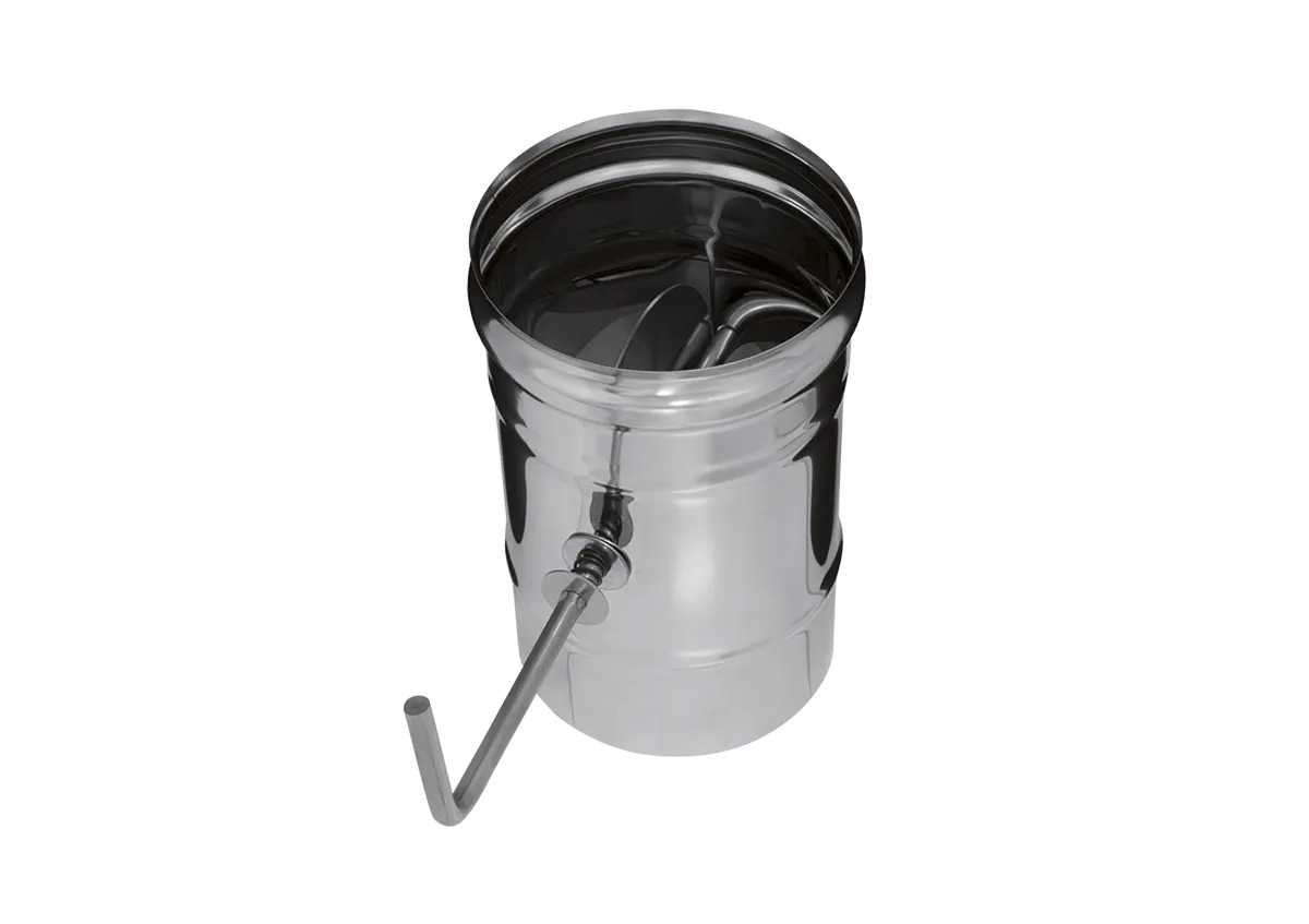 Заслонка Феррум (шибер поворотный) нержавеющая (430/0,5мм) ф115