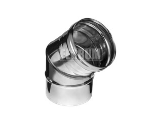 Колено Феррум угол 135° нержавеющее (430/0,8 мм) ф115