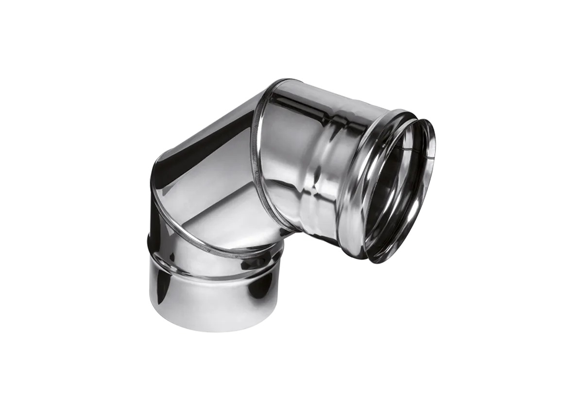 Колено Феррум угол 90° нержавеющее (430/0,5 мм) ф115