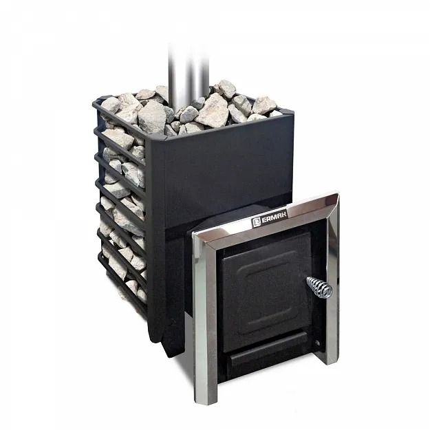 Печь для бани Ермак 12 Сетка-Классика Carbon, антрацит