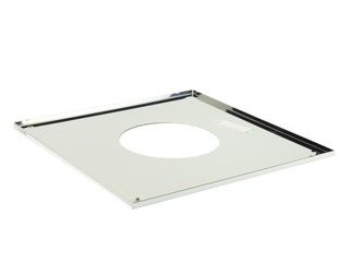 Разделка Феррум потолочная декоративная  нерж.(430/0,05мм)480*480 с отв ф115 в пленке