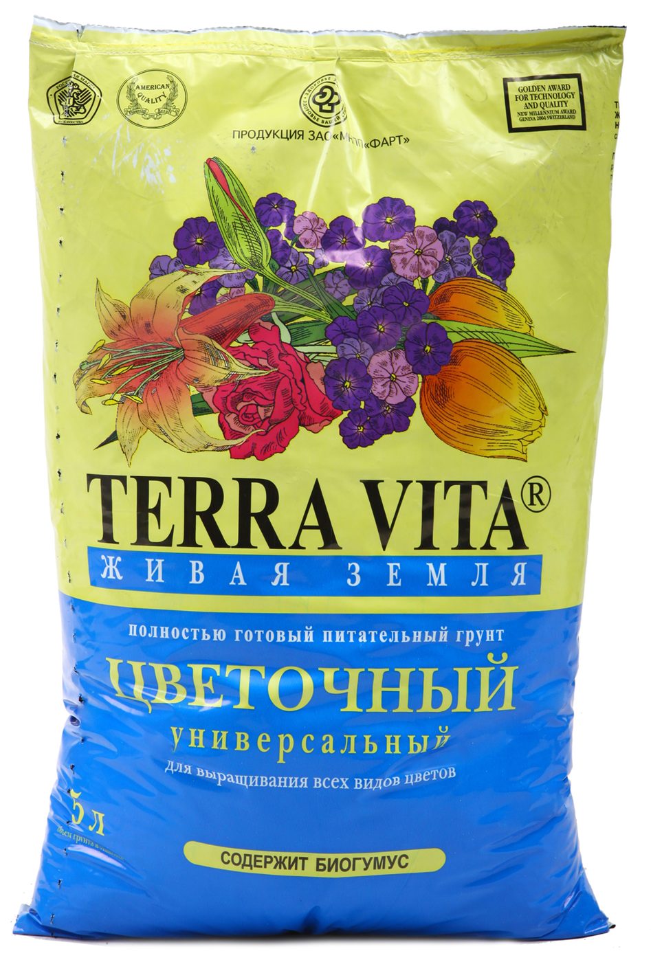 Грунт Живая земля ФАРТ цветочный (5л)