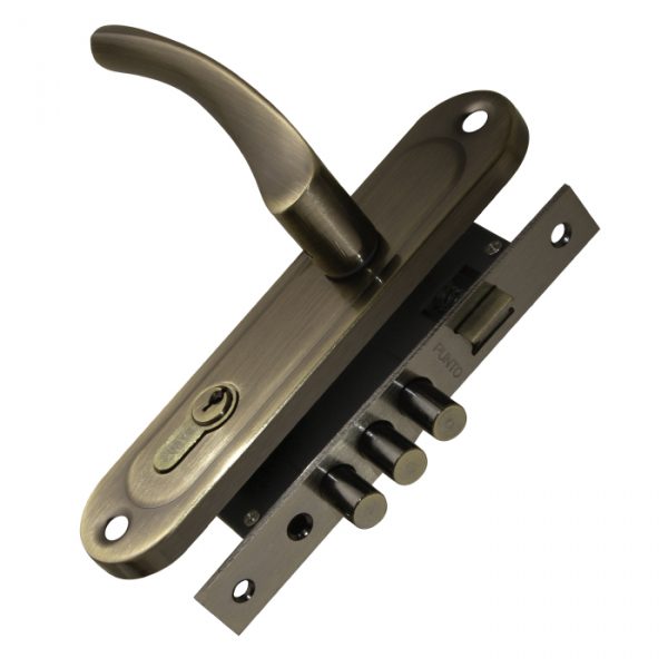Замок цилиндровый с ручкой LOCKSET15 Crona бронза