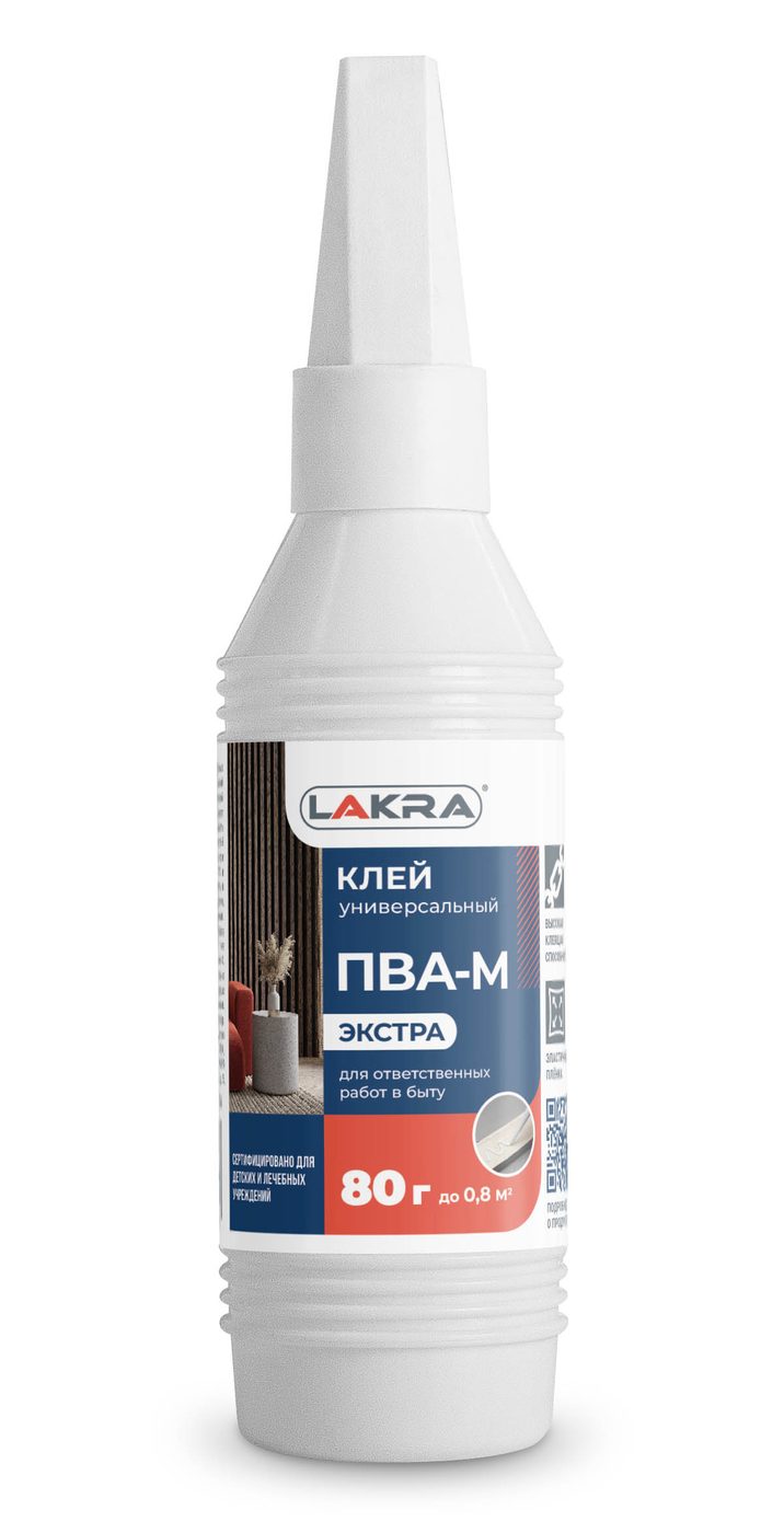 Клей ПВА-М ЛАКРА универсальный (80г)