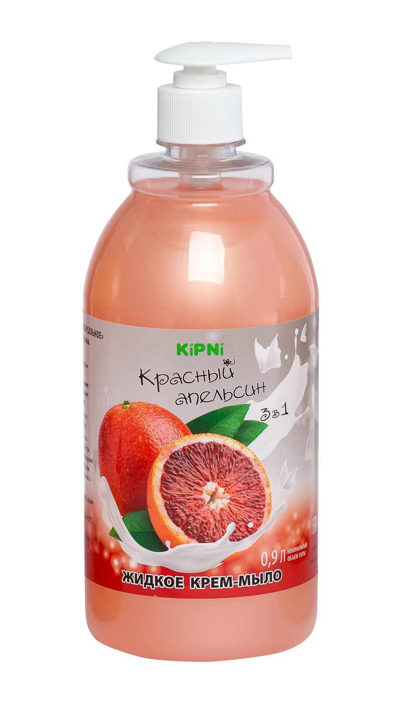 Крем-мыло жидкое KIPNI красный апельсин (0,9л)