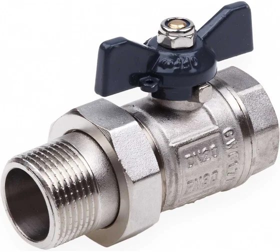 Кран шаровый PN40 газовый бабочка 1/2" B/Н