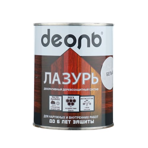 Пропитка лазурь ДЕОЛЬ белая (0,75л)