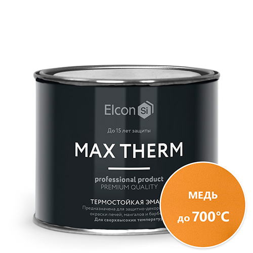 Эмаль термостойкая Elcon медная (0,4кг)