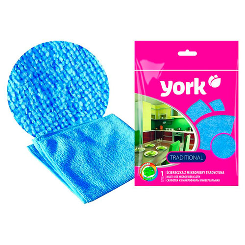 Салфетка универсальная из микрофибры традиционная YORK 30х30 см