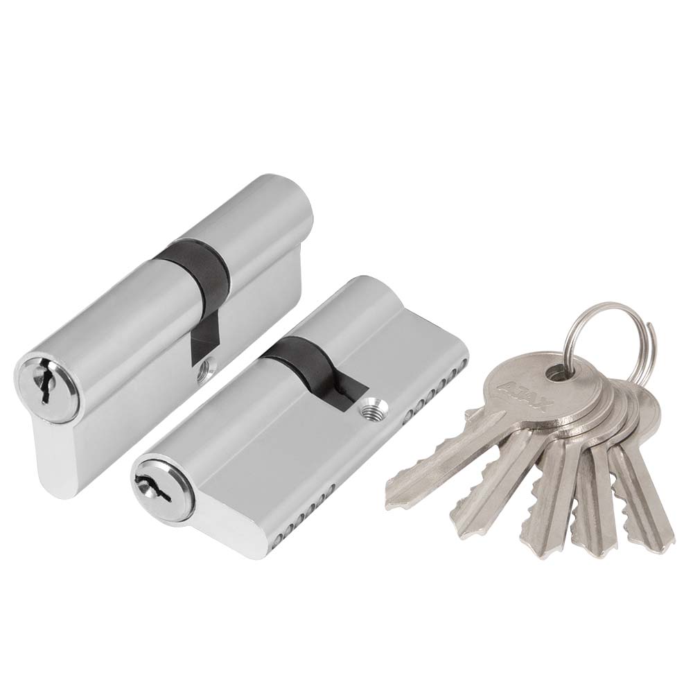 Цилиндровый механизм AZ100/80 mm (35+10+35) CP хром 5 ключ