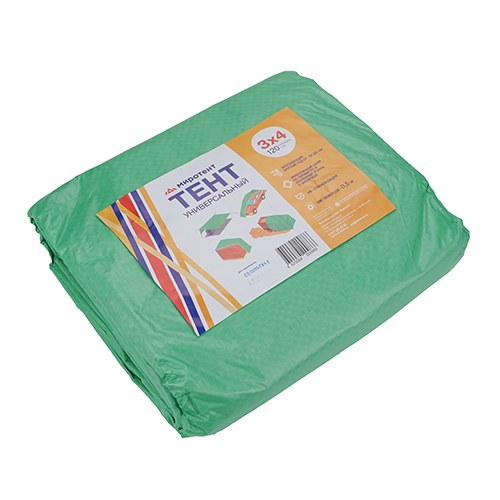 Тент  3 x 4 м (120 г/кв. м) зеленый/серебро