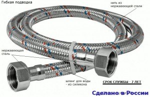 Подводка гибкая для воды г/ш 1/2,40 см