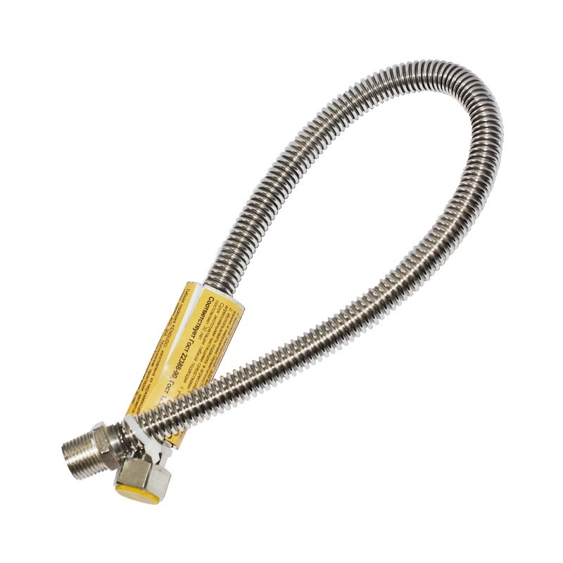 Подводка гибкая д/газа сильфонного типа, 1/2" В/Н, 600мм