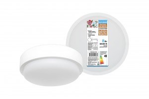 Cветильник TDM 8 Вт круг 6500К 700Лм 140х57 белый IP65 / LED ДПП 3901