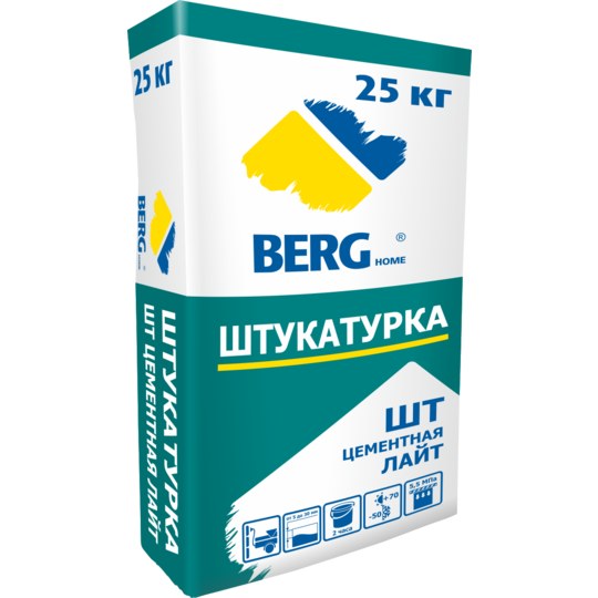 BERGhome  Штукатурка цементная ШТ Лайт 25 кг