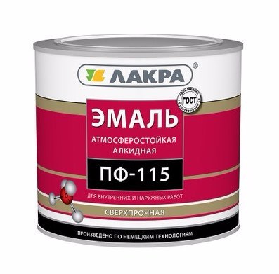 Эмаль ПФ-115 1,0 кг Лакра красная
