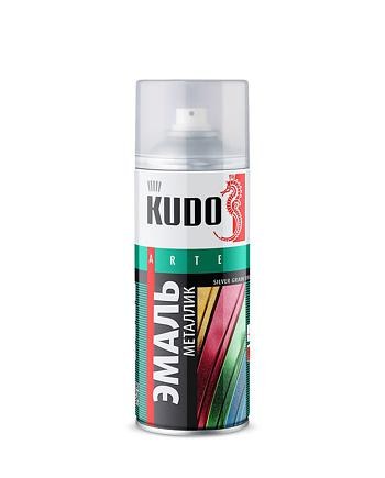 Эмаль универсальная металлик хром 520 мл KUDO-1027