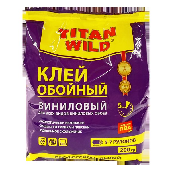 Клей обойный виниловый Титан wild, 200 г