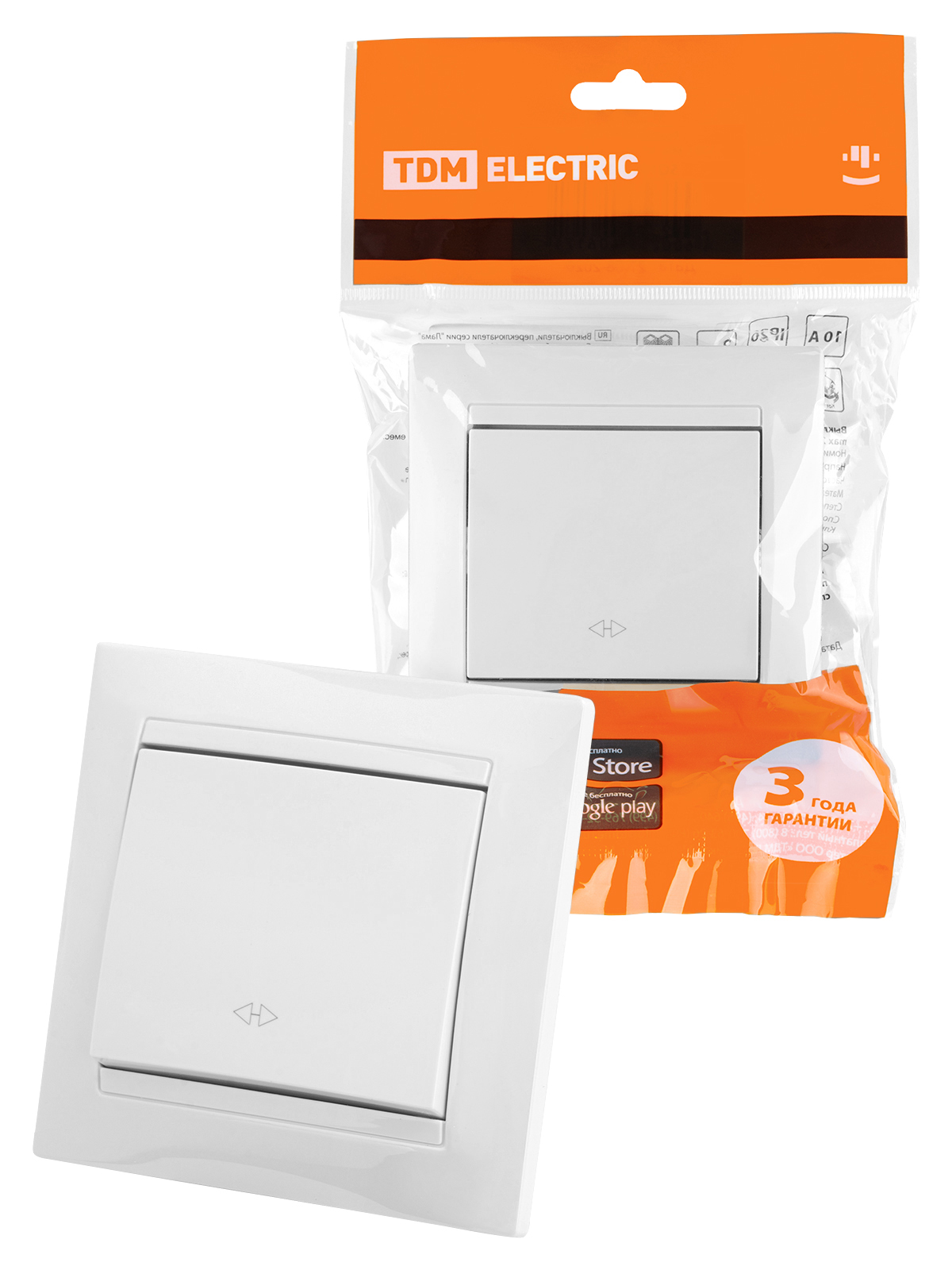 TDM Лама выкл. перекрестный СУ 1 кл. 10А бел