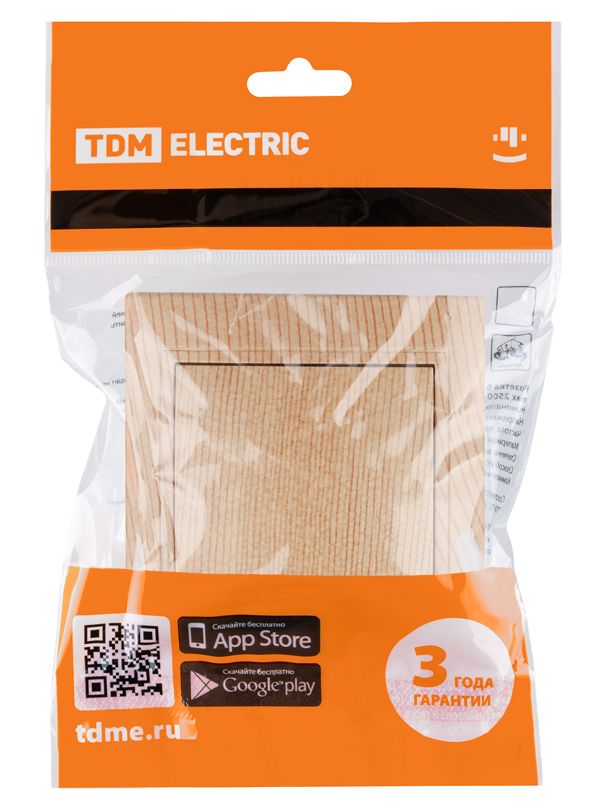 Выключатель 1 кл.с/у 10А "ЭКО" (сосна) "Таймыр" TDM