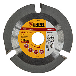 Диск пильный для УШМ мультирез, 125*22,2мм Denzel 73398