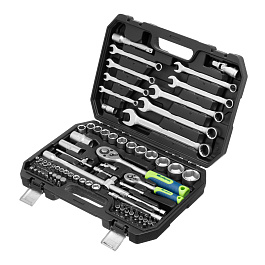 Набор инструментов, 1/2", пластиковый кейс, 32 предмета// Сибртех