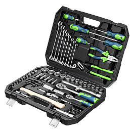 Набор инструментов, 1/4", пластиковый кейс, 29 предметов// Сибртех