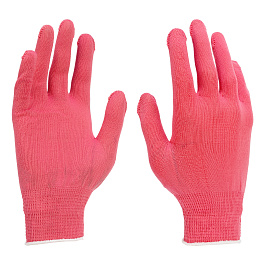 Перчатки из синтетич нити,13 класс,цвет розовая фуксия L