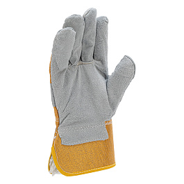 Перчатки спилковые комбированные, усиленные, утолщенные, размер XL Сибртех