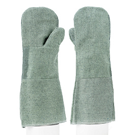 Рукавицы спец. с притачными крагами двунитка(краги сварщика),огнеупорные