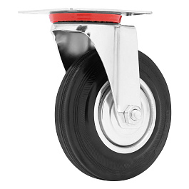 Колесо поворотное, диаметр 125мм, крепление платформенное Сибртех 68716